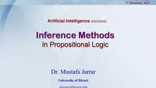 Interference Methods in Propositional Logic [upl. by Felder]