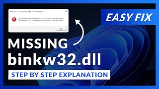 binkw32dll Error Windows 11  2 Ways To FIX  2021 [upl. by Ekud]