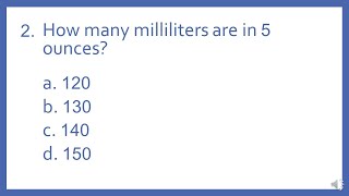 PTCB PTCE Practice Test Question 2  Ounce to Milliliter Math Conversion Pharmacy Tech Test Prep [upl. by Ayian]