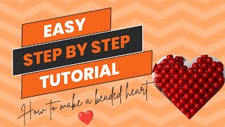 How to make bead bag step by step tutorialBeaded heart tutorial in2minutestutorialbeadbagytshort [upl. by Neelyhtak]