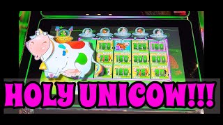 MYTHICAL UNICOW CAPTURED on Planet Moolah Slots Huge Win on 225 Bet [upl. by Nahsrad420]