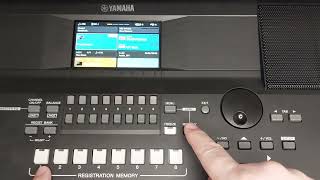 How to create a new bank and a registration memory on Yamaha PSR SX600 [upl. by Atteroc]