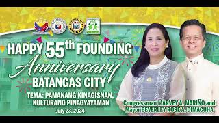 55th Batangas City Foundation Day July 23 2024 Parade Sublian Festival [upl. by Hteazile]