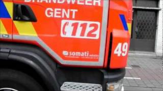 Brandweer Gent tankwagen Scania [upl. by Becht705]