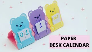 DIY Paper Desk Calendar 2025  How to Make Calendar With Paper At Home  Paper Craft [upl. by Evie]