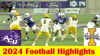 Idaho vs Abilene Christian Football Game Highlights 9 21 2024 [upl. by Varick]