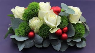 Weihnachtsfloristik ❁ Adventsdeko für den Weihnachtstisch ❁ Deko Ideen mit FloraShop [upl. by Emor309]