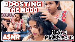 ASMR HEAD MASSAGE  Deep Relaxation Boosting The Mood  Indian Masseuse satisfying whispering [upl. by Blinny]