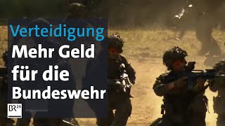 Bundeswehrtagung Scholz will WehrEtat dauerhaft aufstocken  BR24 [upl. by Perrie989]