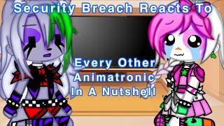 FNaF Security Breach Reacts To Every Other Animatronic In A Nutshell  My AU [upl. by Aerdnaed]