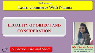 Legality of Object and Consideration Business Law Indian Contract Act 1872 [upl. by Clemente]