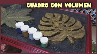 DIY CUADRO DECORATIVO CON RELIEVE Liliana Muñoz [upl. by Anawal]