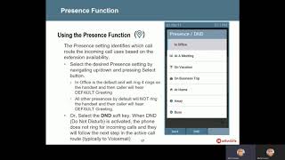 25 Allworx Phone Training Presence Function [upl. by Dexter]