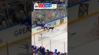 Big hit on Matt Rempe how to hit a bigger man in hockey Florida Panthers vs New York Rangers [upl. by Dorothi689]