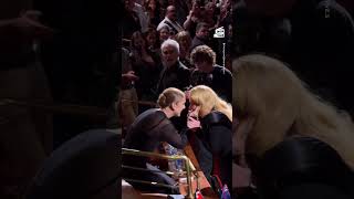 Adele Céline Dion Share Emotional Hug at Concert [upl. by Fidelity]