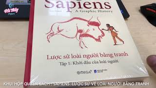 Khui hộp quyển sách  Sapiens Lược sử về loài người bằng tranh  tập 1  Omega [upl. by Aeli]