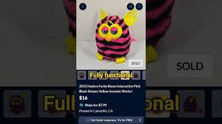 Sold a 2012 Hasbro Pink Black Stripes Yellow Accents Furby BOOM on OfferUp [upl. by Novick]