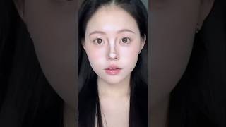 Korean contour and highlighting technique koreanmakeup makeuphacks hacks [upl. by Keithley]