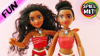 Disney VAIANA  WUSCHELKOPF VS SCHWIMMEN  Hasbro Abenteuer Puppen Vergleich [upl. by Noivad]