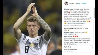 Nach WMAus Toni Kroos bekommt rührende Liebeserklärung von seiner Frau [upl. by Ohare212]