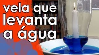 A vela que levanta a água a água que sobe na garrafa EXPERIÊNCIA [upl. by Burnard796]