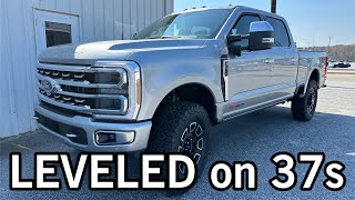 2024 Ford F250 Platinum Leveled on 37s BFG KO2 [upl. by Arhez]