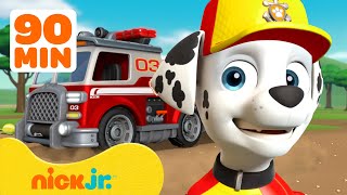 Paw Patrol  ¡Los MEJORES rescates del camión de bomberos de Marshall de PAW Patrol  Nick Jr [upl. by Nyllewell]