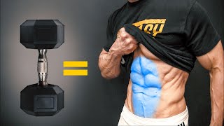 Los MEJORES Ejercicios con Mancuernas ¡ABDOMINALES [upl. by Yrrab220]