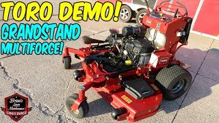 Toro Grandstand MultiForce Demo In Depth Drop Off And Walk Around [upl. by Silra]