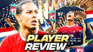 97 TOTS VAN DIJK PLAYER REVIEW  FC 24 Ultimate Team [upl. by Akinert167]