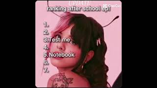 Ranking melanie martinez after school EP again artist melaniemartinez [upl. by Dlanigger]