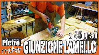 ✔️ LAMELLO GIUNZIONI LEGNO  Come fare una giunzione su 45° [upl. by Elimac644]