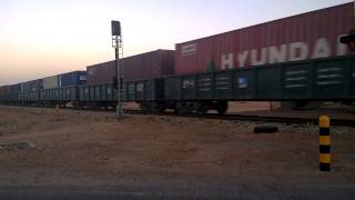 Saudi Arabian frieight Train with Double locomotives [upl. by Yonita]