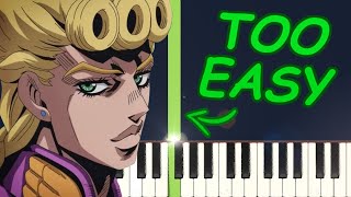 GIORNOS THEME  VERY EASY Piano Tutorial for BEGINNERS [upl. by Loren]