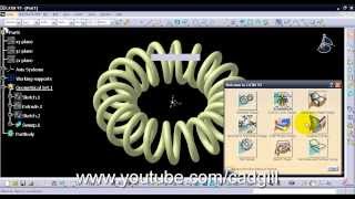 Circular Spring in CATIA Video Tutorial [upl. by Ettenrahs]