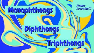 Monophthongs Diphthongs and Triphthongs What Are Monophthongs Diphthongs and Triphthongs [upl. by Adeline]