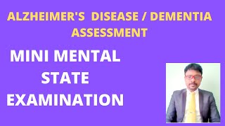 MINI MENTAL STATE EXAMINATION ALZHEIMERS DISEASE ASSESSMENT SCALE  DEMENTIA ASSESSMENT SCALE [upl. by Odnalro]