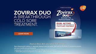 Zovirax Act on it Act Fast Cold Sore 15s [upl. by Adilen]