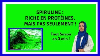 SPIRULINE  Bienfaits Utilisations Contreindications en 3 min [upl. by Ecyla229]