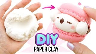 DIY PAPER CLAY Comparing DIY Clay with Store Brands DIY Koala Macaron Tutorial [upl. by Orecul445]