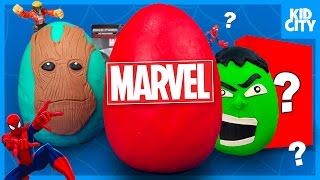 Marvel Superheroes Surprise Egg  KIDCITY [upl. by Ecirtael487]