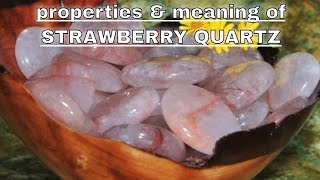 Strawberry Quartz Meaning Benefits and Spiritual Properties [upl. by Ateerys]