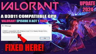 A d3d11compatible gpu feature level 110 shader model 50 is required to run the engine Valorant [upl. by Pete]