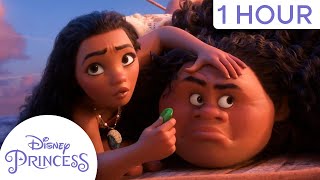 Best of Moana amp Mauis Wild Adventures  1Hour Compilation  Disney Princess [upl. by Annahsor]