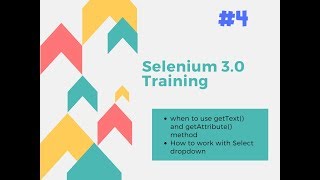 getText and getAttribute in Selenium and working with dropdown 4 [upl. by Acinor]