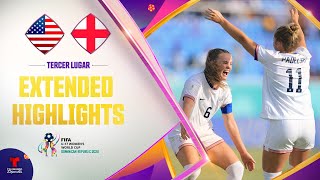 USA vs Inglaterra  Highlights Copa Mundial Femenina Sub17  Tercer lugar  Telemundo Deportes [upl. by Aileen]