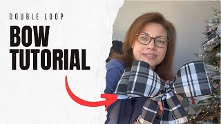 HOW TO MAKE A DOUBLE LOOP BOW with WIRED RIBBON StepbyStep Tutorial [upl. by Crescentia]