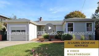 32 Laurel Grove AveFor Lease in Kentfield CA [upl. by Aihsekat239]