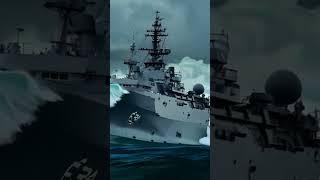 Naval Ship Caught in a Tornado – Can It Survive scaryocean dangerouswaves ship [upl. by Einohtna]