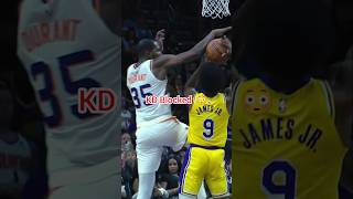 KD Tried to Blocke bronnyjames shorts kevindurant [upl. by Sanyu409]